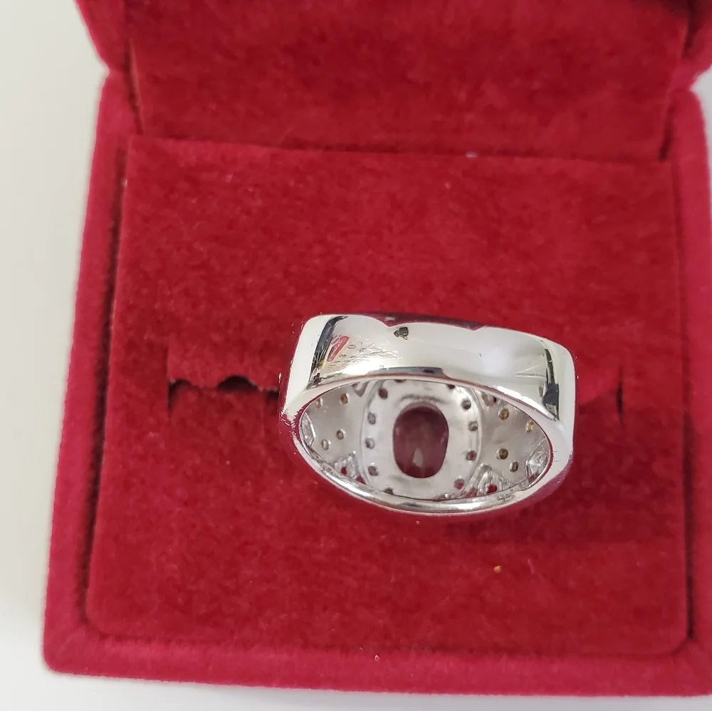 Watch Video / Sterling Silver 925 Pink Sapphire Ring - Picture 5 of 8